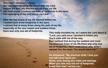Footprints in the Sand Poem — 3 Simple and Inspirational Lessons